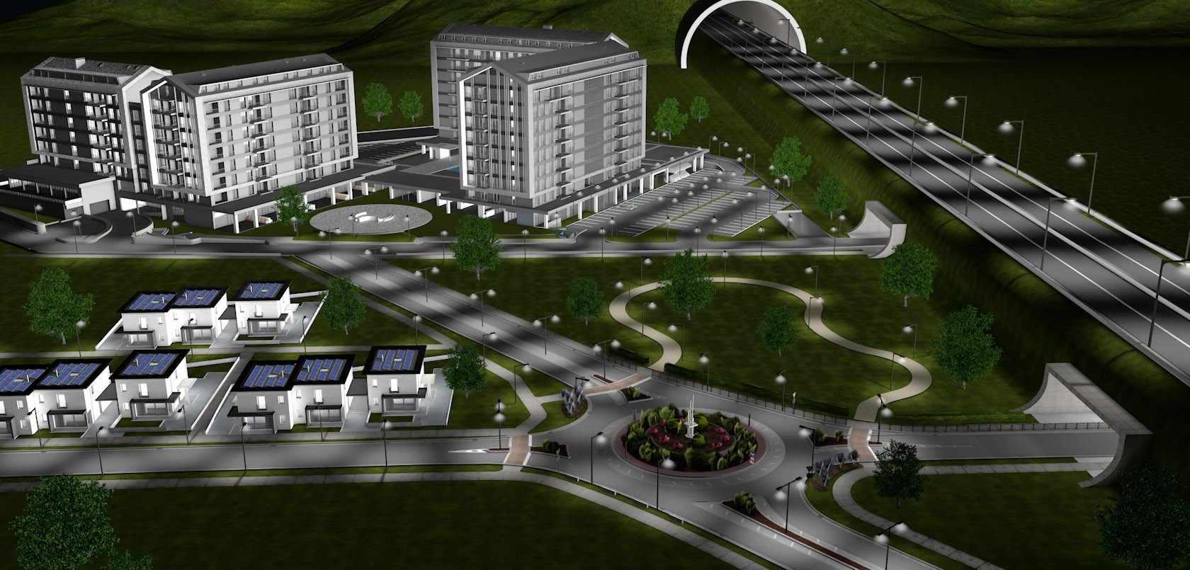 lightronics in de openbare ruimte render