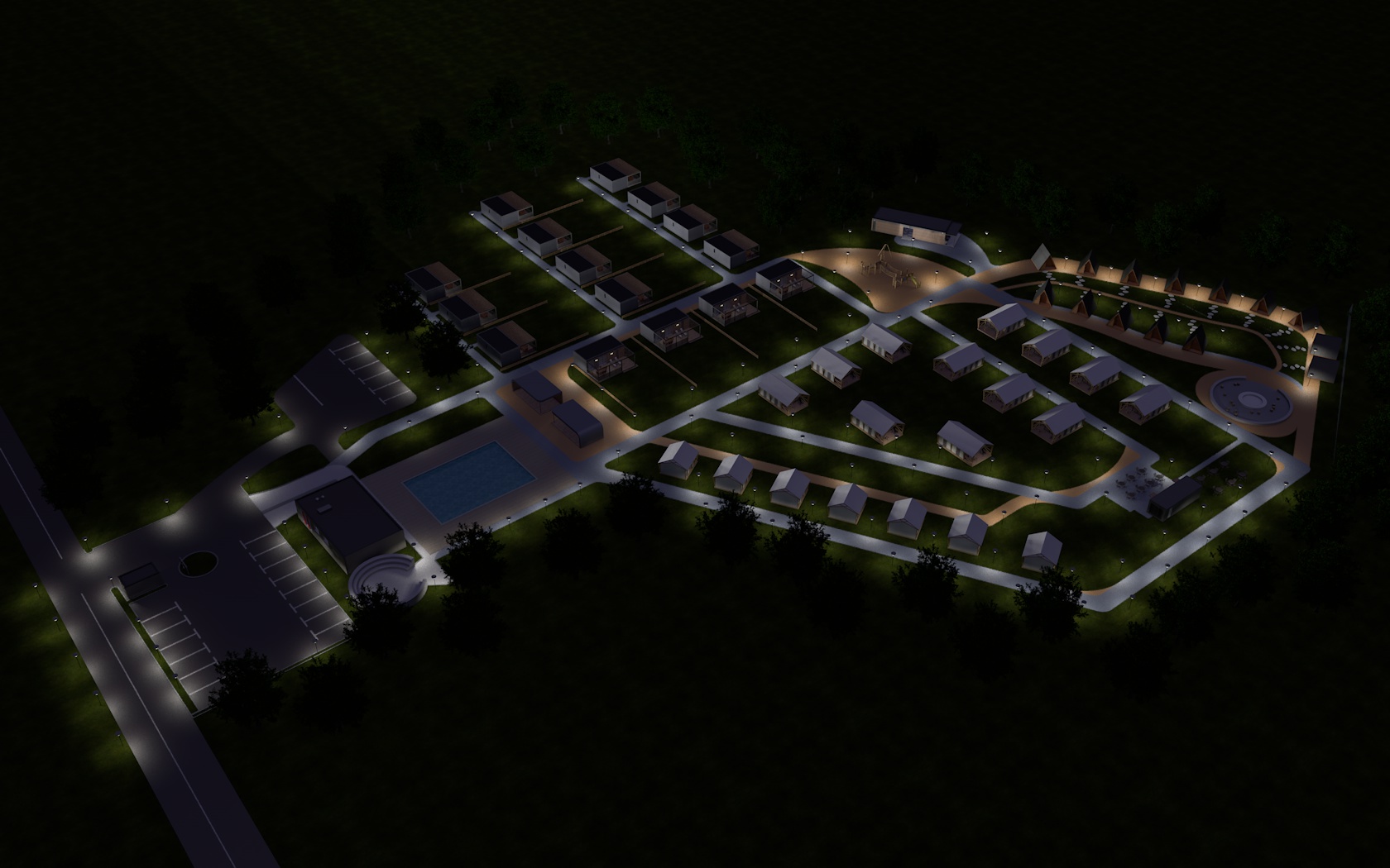 Lightronics toepassing recreatiepark