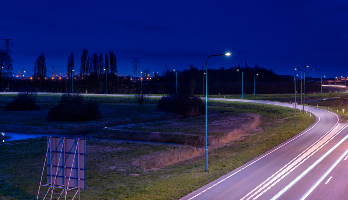 Lightronics BRISA en BRISA PLUS armaturen langs de provinciale weg in Borsele Lightronics BRISA en BRISA PLUS armaturen langs de provinciale weg in Borsele